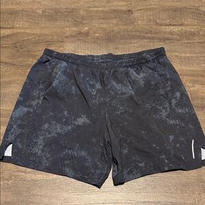 All in Motion Men's Black and Gray Athletic Shorts